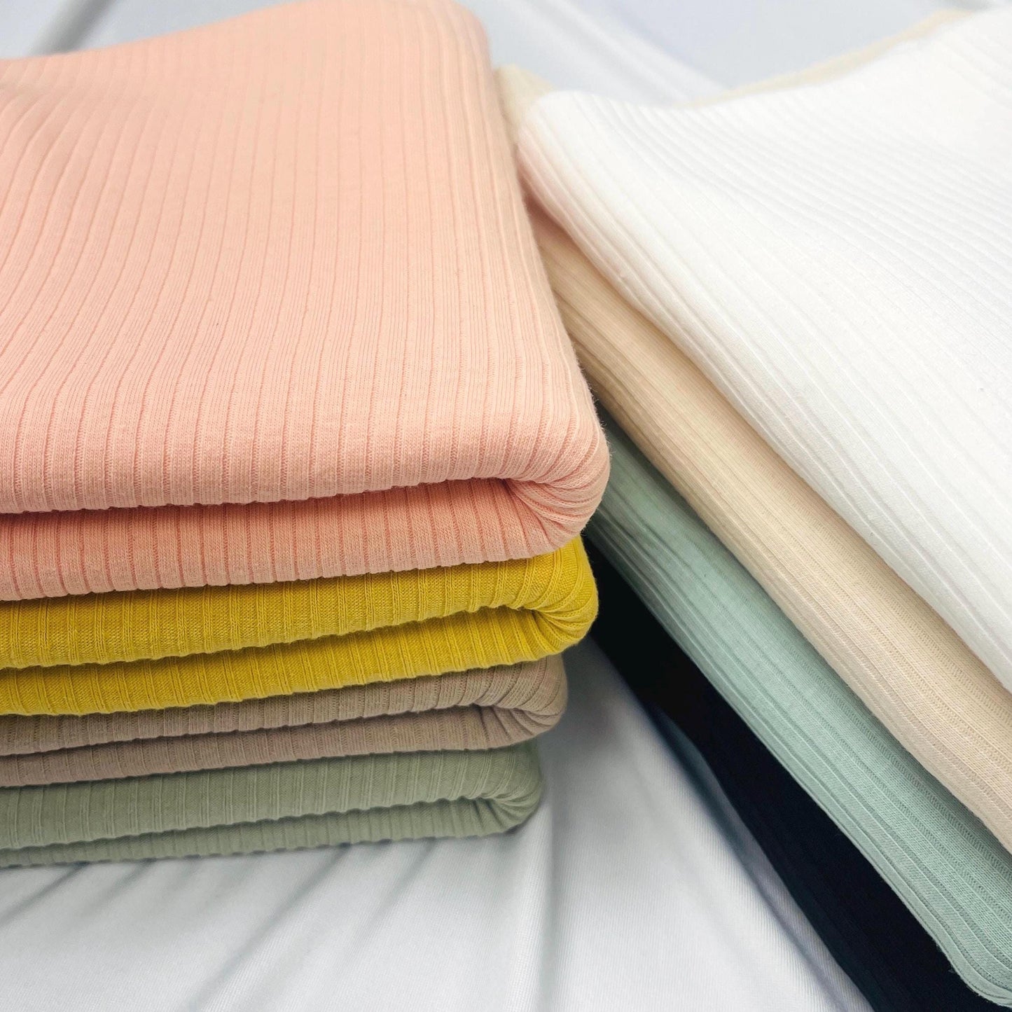 5x2 Cotton Rib Solid Color. 60" width. Fabric By The Yard. Material for Clothing Trim, Cuffs, Collars - Soft T-Shirts /CK