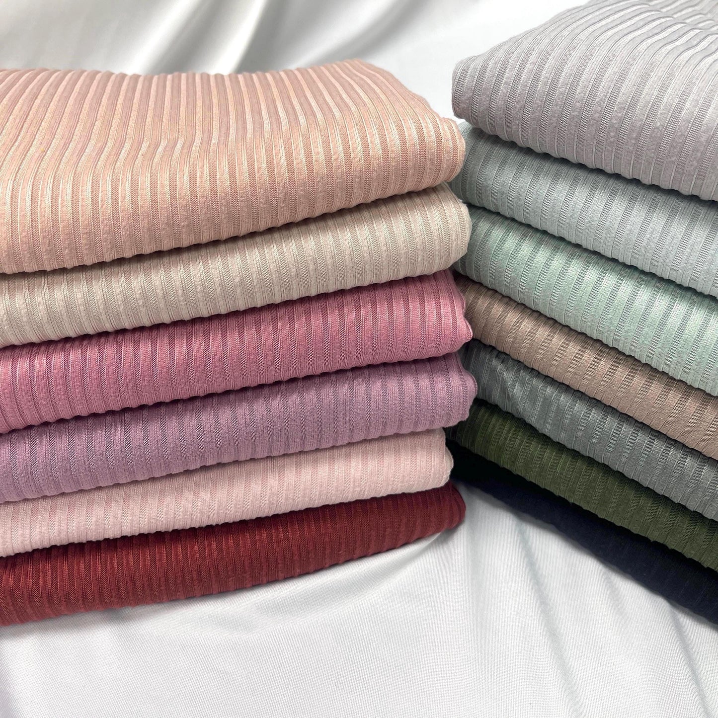 5X3 RIB - brushed DTY Rib. 60" width. Fabric By The Yard. Apparel-Fabric soft and stretch dress