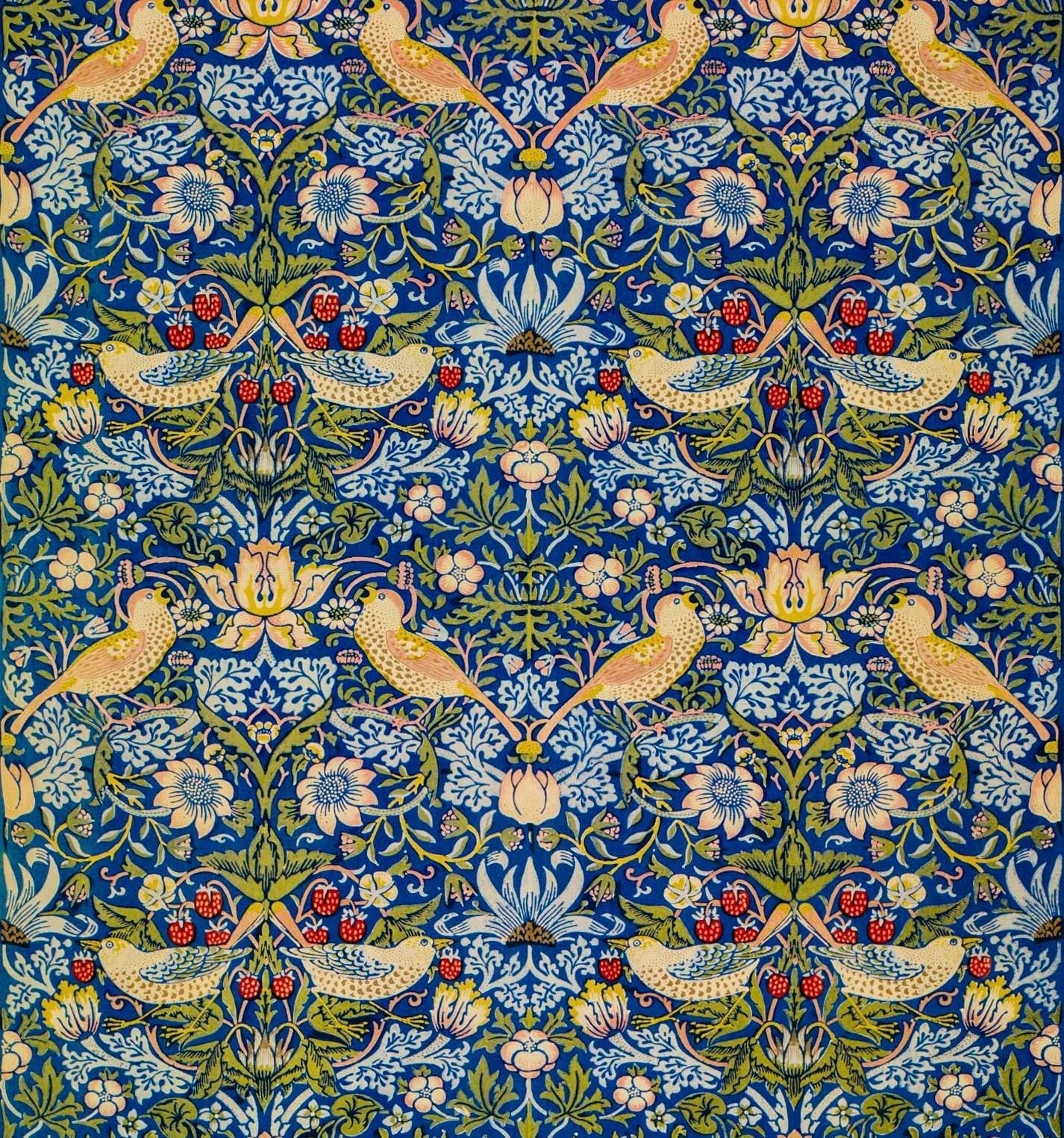 William Morris, Strawberry Thief, Fabric by yard, Fabric wholesale, Crafting fabric. Floral vintage