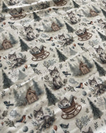 Whimsical Woodland Fox Fabric – Cute Forest Animal. fabric by the Yard, Storybook Cottage Print for baby clothing, Crafts & Nursery Decor