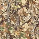 Camouflage Fabric – Realistic Tree Bark & Leaf Pattern for Outdoor Crafts, Hunting, and Apparel.