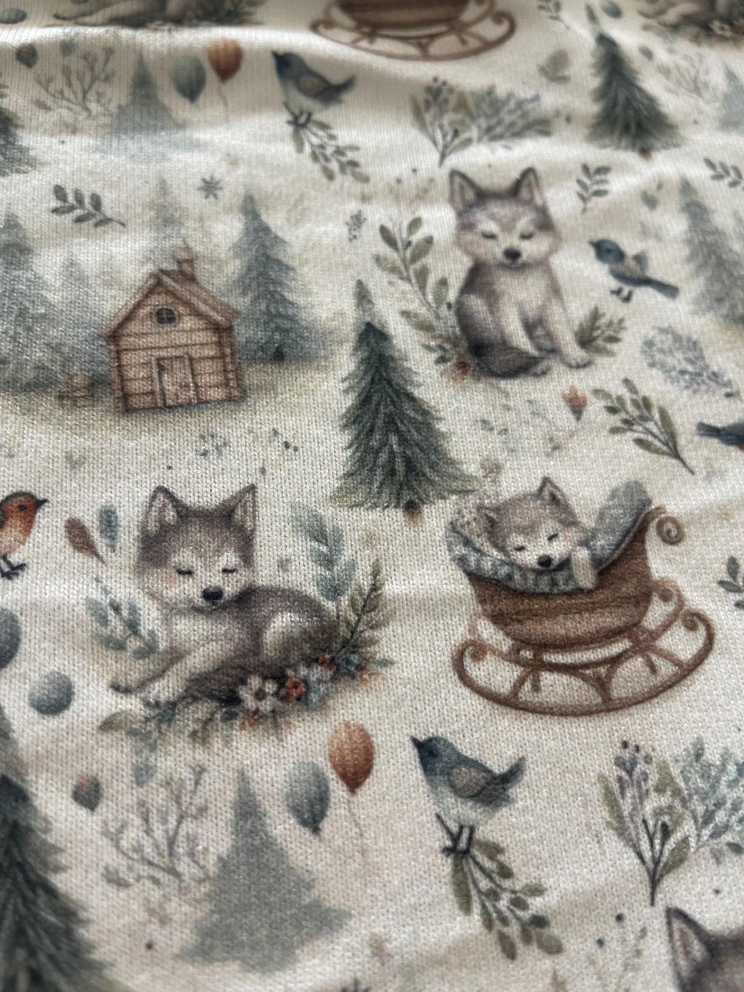 Whimsical Woodland Fox Fabric – Cute Forest Animal. fabric by the Yard, Storybook Cottage Print for baby clothing, Crafts & Nursery Decor