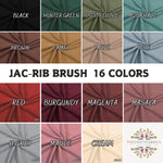 Jac-Rib brush. soft thick winter brush fabric Solid color. Fabric by yard. sweatshirts, cardigan, tops , children's wear