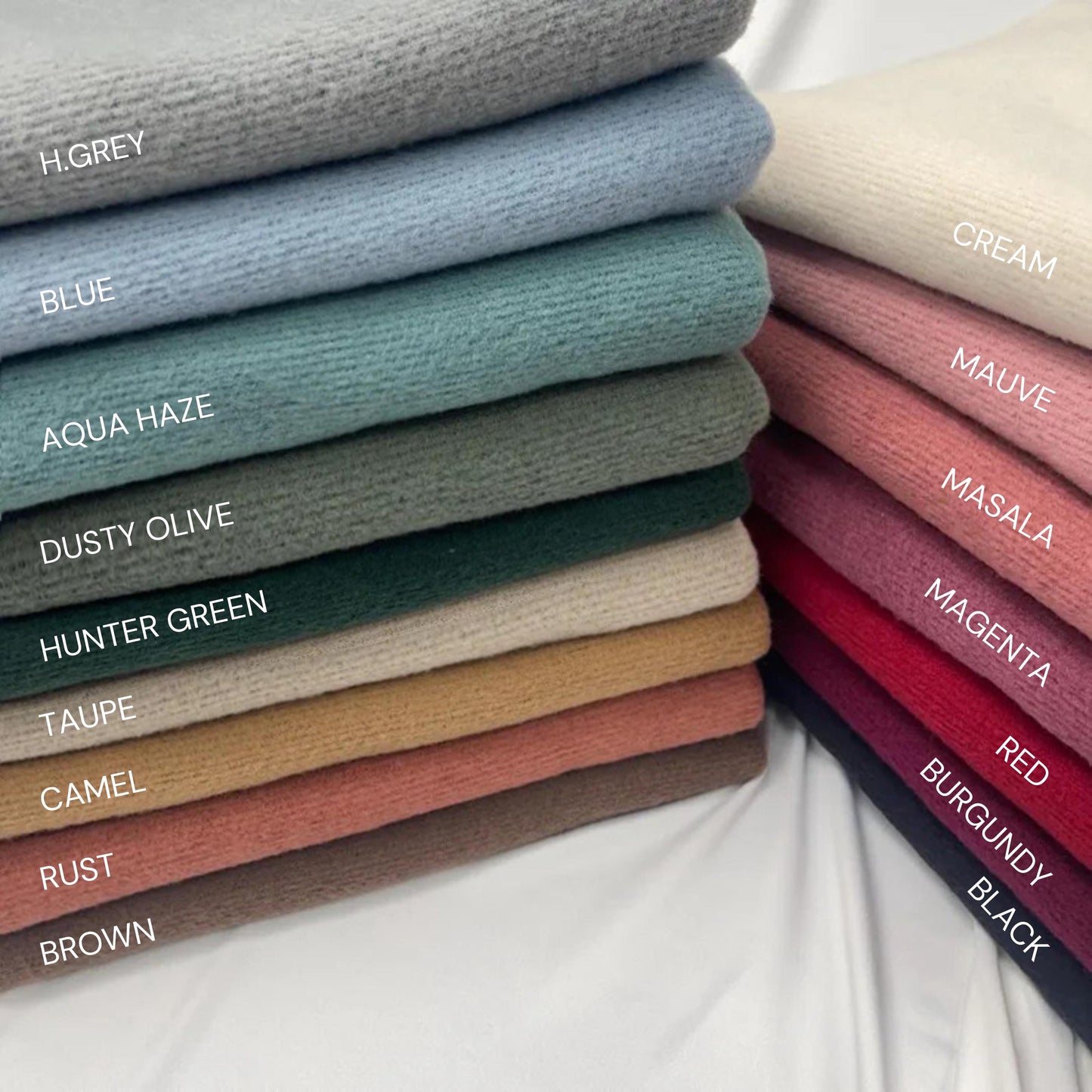 Jac-Rib brush. soft thick winter brush fabric Solid color. Fabric by yard. sweatshirts, cardigan, tops , children's wear