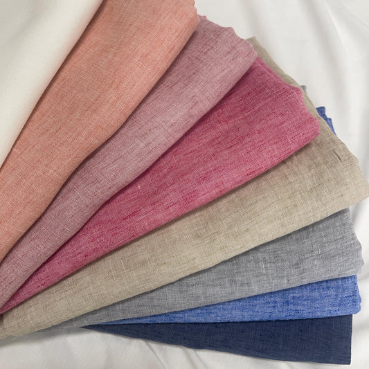 Linen Fabric, Multi-Color Textiles for Apparel, Home Decor and DIY Projects