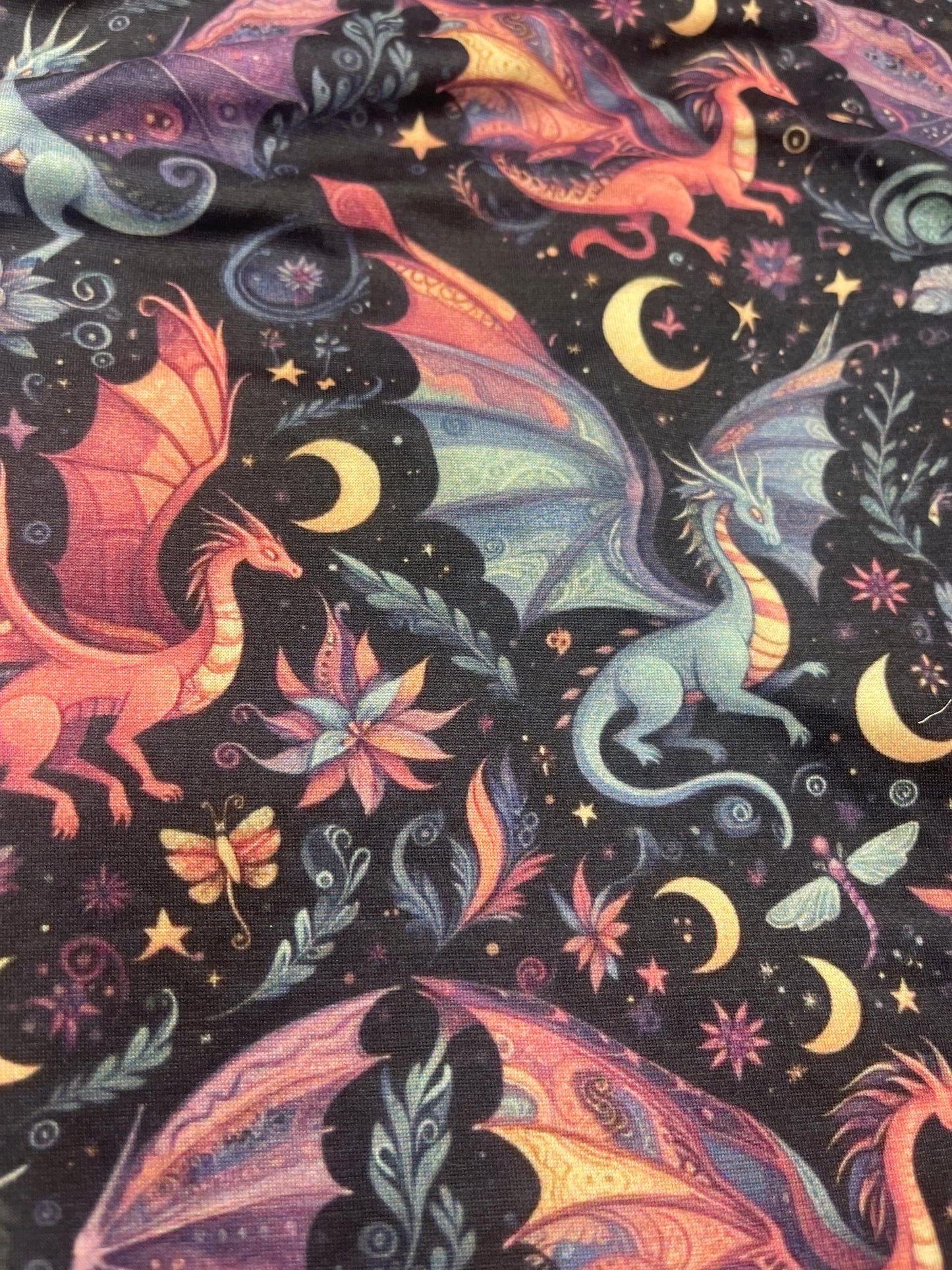 Night Dragon Safari Animals Fabric - Nursery  Fabric by the Yard - Baby Fabric - Zoo Animals Fabric for Boy & Girl