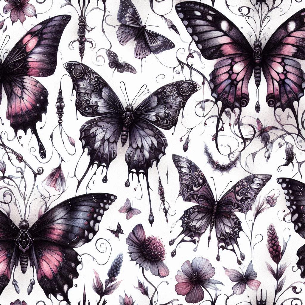Vintage Gothic butterfly
