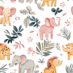 safari  Animals Fabric - Watercolor Farm  - Baby Animals Barnyard Watercolor Fabric animals fabric by the yard-meter Boy & Girl  fabric