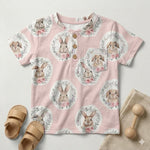 bunny pink Nursery Nature Woodland watercolor Animals Baby Friends
