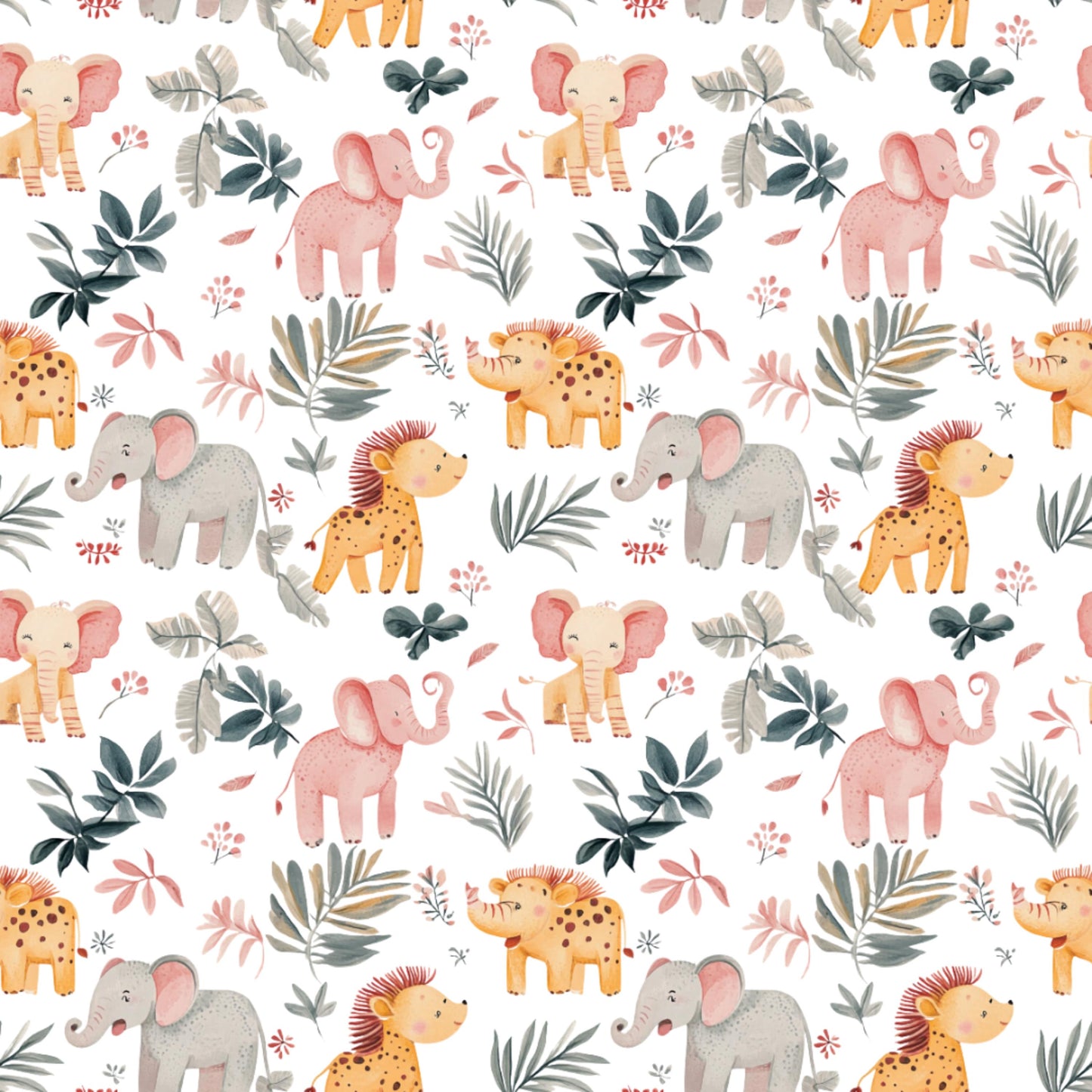 safari  Animals Fabric - Watercolor Farm  - Baby Animals Barnyard Watercolor Fabric animals fabric by the yard-meter Boy & Girl  fabric