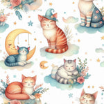 Cat fabric Polyester Cloth Suitable for DIY Sewing, Quilting, Tablecloths & Crafts