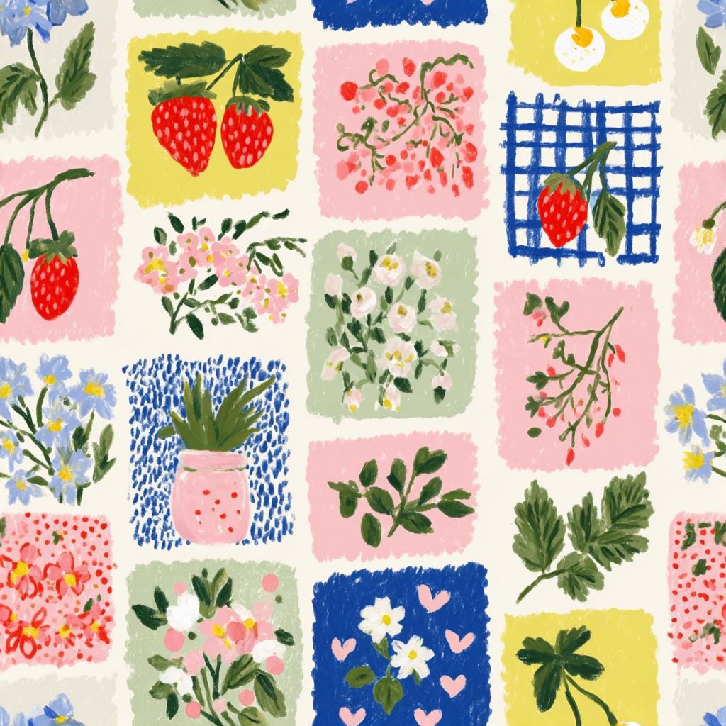 Watercolor Floral Fabric by the Yard, Nursery Baby Textile, Savannah Zoo Animals Quilting Cloth