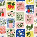 Watercolor Floral Fabric by the Yard, Nursery Baby Textile, Savannah Zoo Animals Quilting Cloth