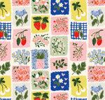 Watercolor Floral Fabric by the Yard, Nursery Baby Textile, Savannah Zoo Animals Quilting Cloth