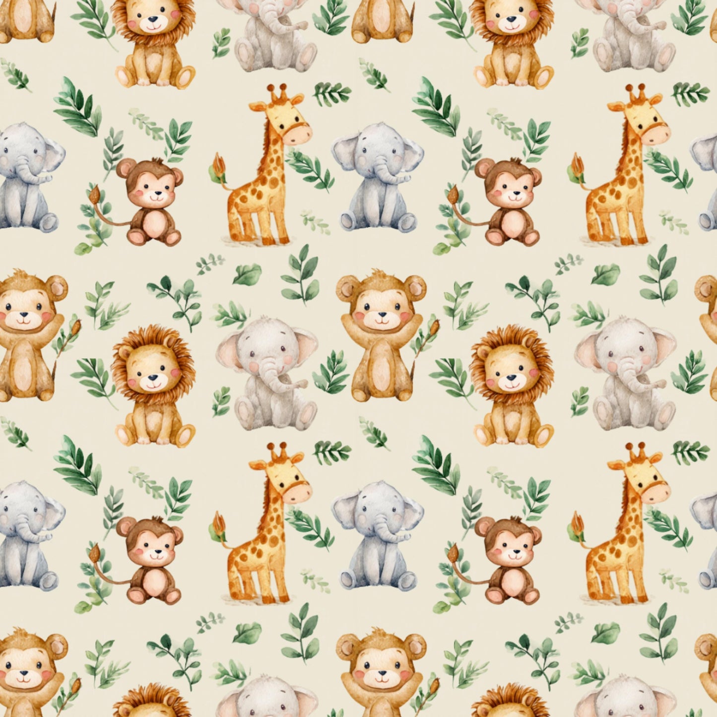 safari anmial  nursery fabric fabric