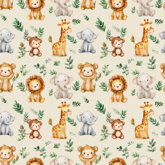 safari anmial  nursery fabric fabric