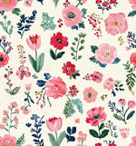 Floral  Fabric, Watercolor textile, Baby Nursery Textile (Yard)